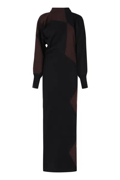 PHILOSOPHY DI LORENZO SERAFINI KNITTED LONG DRESS
