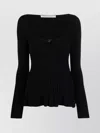 Philosophy Di Lorenzo Serafini Knitwear With Flared Hem And Keyhole Detail In Black