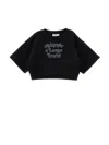 Philosophy Di Lorenzo Serafini Philosophy Kids  Cropped Sweatshirt With Logo In Black