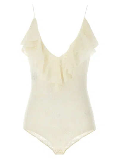 Philosophy Di Lorenzo Serafini Lace Bodysuit In White