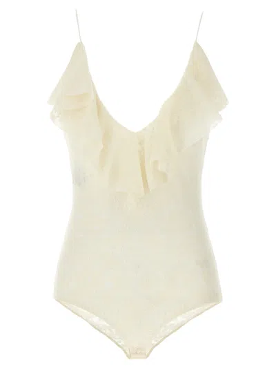 Philosophy Di Lorenzo Serafini Lace Bodysuit In Avorio