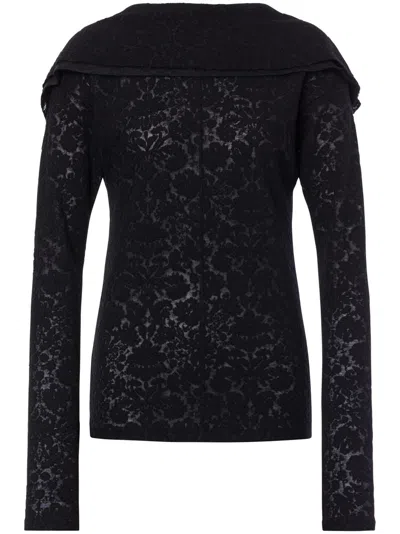 Philosophy Di Lorenzo Serafini Lace-detailing Blouse In 黑色