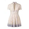 Philosophy Di Lorenzo Serafini Printed Short-sleeve A-line Mini Dress In White