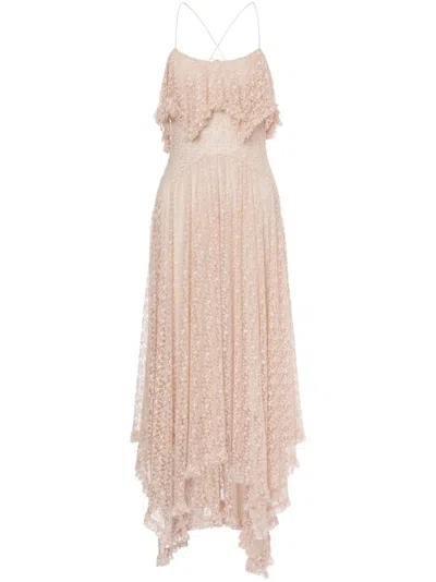 Philosophy Di Lorenzo Serafini Lace Midi Dress In Pink
