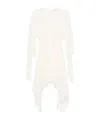 Philosophy Di Lorenzo Serafini Ivory Layered Evening Dress With Asymmetrical Hemline In White