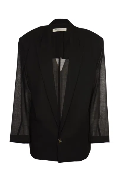 Philosophy Di Lorenzo Serafini Lace Paneled Single-buttoned Blazer In Black