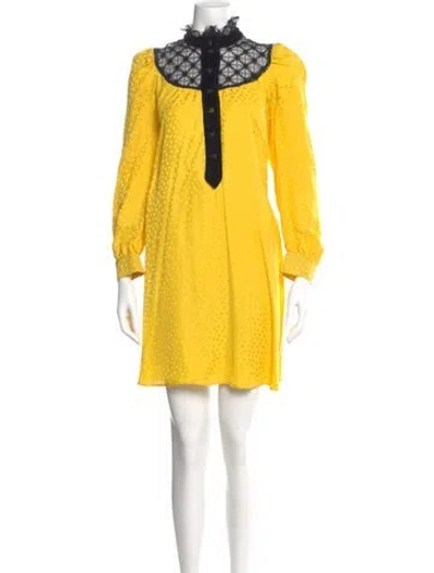Pre-owned Philosophy Di Lorenzo Serafini Lace Pattern Mini Dress In Multi