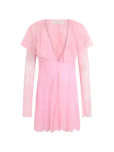Philosophy Di Lorenzo Serafini Lace Ruffled Blouse In Pink