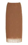 Philosophy Di Lorenzo Serafini Corded-lace Pencil Skirt In Neutral