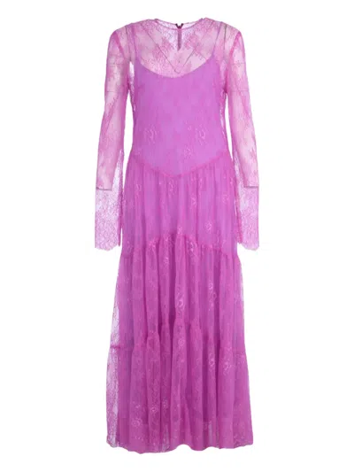 Philosophy Di Lorenzo Serafini Lace Tiered Dress In Purple