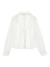 Philosophy Di Lorenzo Serafini Lace-trimmed Buttoned Shirt In White