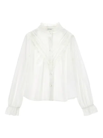 PHILOSOPHY DI LORENZO SERAFINI LACE-TRIMMED BUTTONED SHIRT