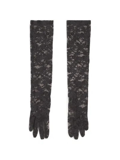 Philosophy Di Lorenzo Serafini Lace-patterned Gloves In Gray