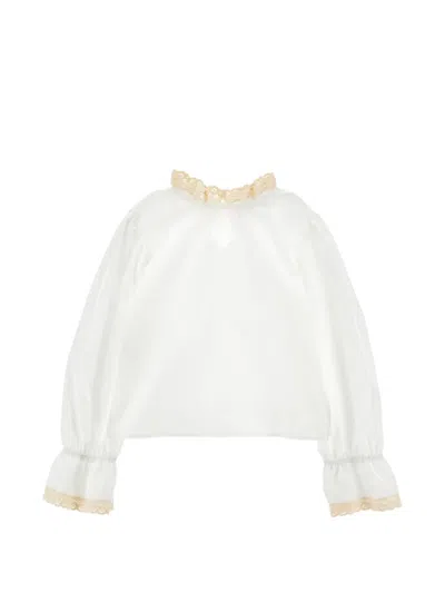 Philosophy Di Lorenzo Serafini Kids' Lace-trim Ruffled Blouse In White