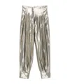 Philosophy Di Lorenzo Serafini Silver Casual Trousers Laminated-effect In Gray