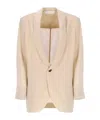 Philosophy Di Lorenzo Serafini Etamine Single Breasted Jacket In Neutral