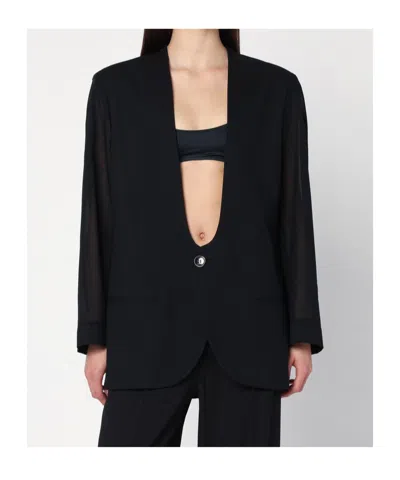 Philosophy Di Lorenzo Serafini Lapel Suit Jacket In Black