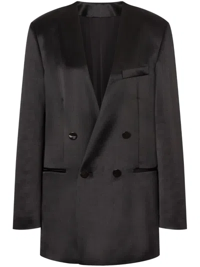 PHILOSOPHY DI LORENZO SERAFINI LAPELESS DOUBLE-BREASTED BLAZER