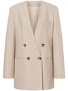 Philosophy Di Lorenzo Serafini Lapeless Double-breasted Blazer In Neutrals