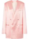 Philosophy Di Lorenzo Serafini Giacca Doppiopetto In Duchesse Rosa In Pink