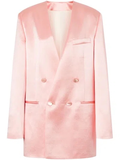 Philosophy Di Lorenzo Serafini Lapeless Double-breasted Blazer In Pink