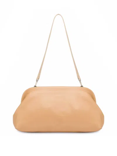 Philosophy Di Lorenzo Serafini Lauren Clutch In Soft Calfskin, Small Size In Neutrals