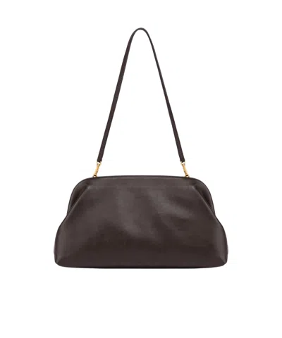 Philosophy Di Lorenzo Serafini Lauren Medium Logo Shoulder Bag In Dark Brown