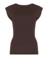 Philosophy Di Lorenzo Serafini Layered Boat Neck Blouse In Brown