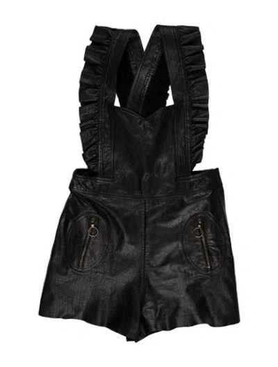 Pre-owned Philosophy Di Lorenzo Serafini Leather Square Neckline Romper In Multi