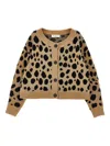 Philosophy Di Lorenzo Serafini Philosophy Kids  Spotted Cardigan With Buttons In Brown