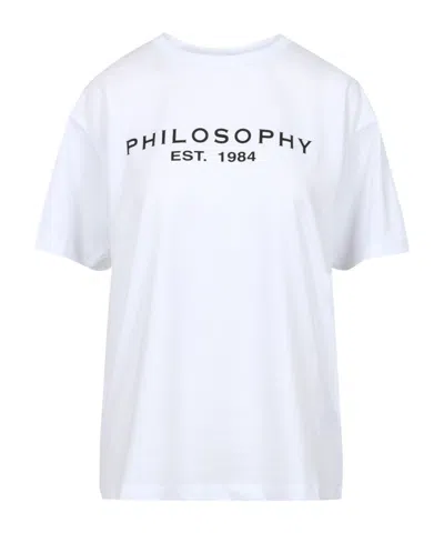 Philosophy Di Lorenzo Serafini Lettering Print T-shirt In White