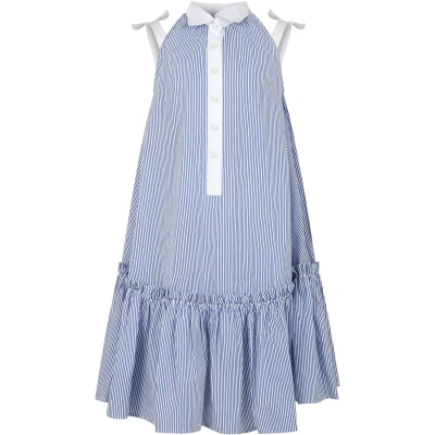 Philosophy Di Lorenzo Serafini Kids' Light Blue Dres For Girl With Logo