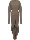 Philosophy Di Lorenzo Serafini Draped Asymmetric Dress In Green