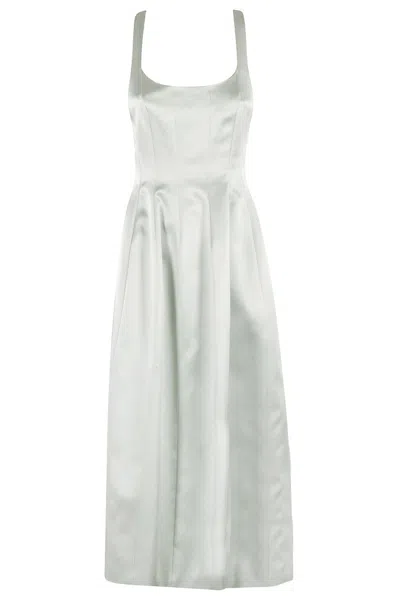 Philosophy Di Lorenzo Serafini Light Green Duchesse Midi Dress