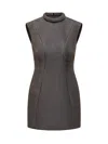 Philosophy Di Lorenzo Serafini Panelled Mini Dress In Grey