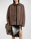 Philosophy Di Lorenzo Serafini Lightweight Printed Scuba Jacket In Multi Brown
