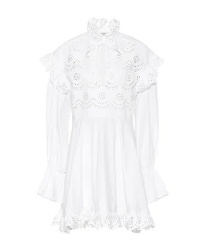 Philosophy Di Lorenzo Serafini Logo High-necked Hollowed-out Dress In White
