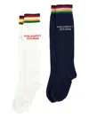 Philosophy Di Lorenzo Serafini Philosophy Kids  Colorful Striped Logo Socks In Black