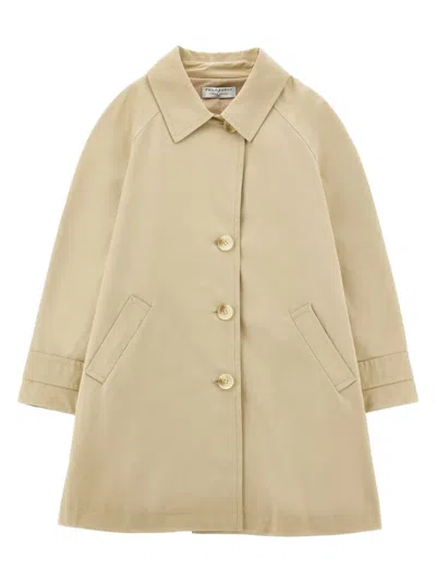 Philosophy Di Lorenzo Serafini Kids' Logo-patch Trench Coat In Brown