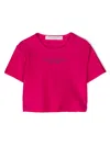 Philosophy Di Lorenzo Serafini Logo-print Metallic-sheen T-shirt In Pink