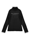 Philosophy Di Lorenzo Serafini Logo-print Rib-knit Top In Black