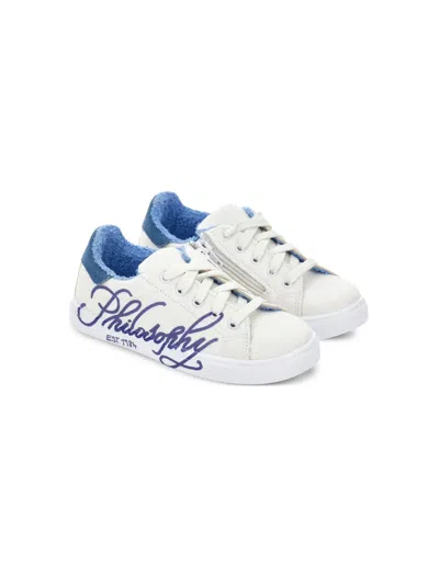 Philosophy Di Lorenzo Serafini Kids' Logo-print Sneakers In White