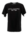 Philosophy Di Lorenzo Serafini Black T-shirt With Logo In Black
