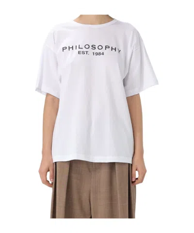 PHILOSOPHY DI LORENZO SERAFINI PHILOSOPHY DI LORENZO SERAFINI LOGO PRINTED CREWNECK T-SHIRT