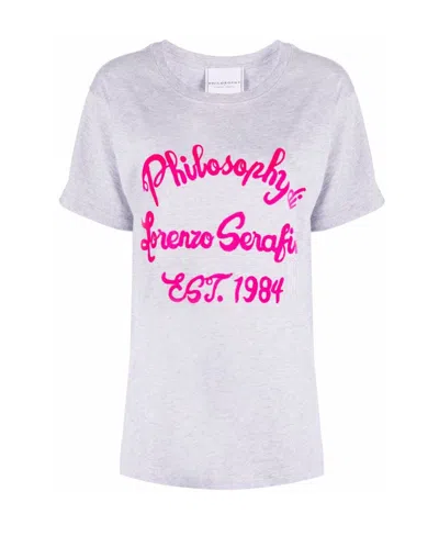 Philosophy Di Lorenzo Serafini Logo Printed T-shirt In White