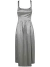 Philosophy Di Lorenzo Serafini Satin Mid-length Dress In Green