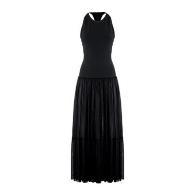 Philosophy Di Lorenzo Serafini Long Dress With Black Ruffles