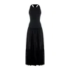 Philosophy Di Lorenzo Serafini Long Dress With Black Ruffles In Black