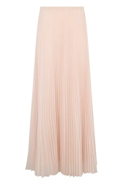 Philosophy Di Lorenzo Serafini Long Fluid Pink Skirt With Elegant Design.