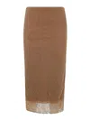 Philosophy Di Lorenzo Serafini Corded-lace Pencil Skirt In Marrón